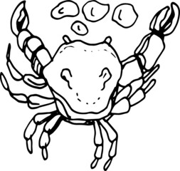 
Sea food, fish, shellfish, crabs, delicacies. Graphic illustration hand-drawn, doodle, sketch, engraving. Print, textiles, paper.