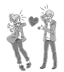 男性から女性へ 告白 ハート 恋 愛