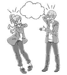 男性から女性へ 告白 吹き出し 恋 愛