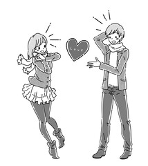 男の子から女の子へ 告白 ハート 恋 愛