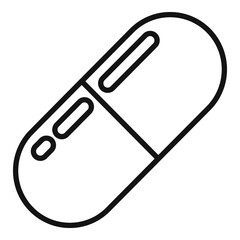 Manicurist capsule icon. Outline manicurist capsule vector icon for web design isolated on white background