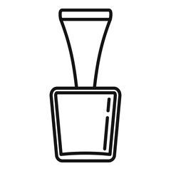 Manicurist polish bottle icon. Outline manicurist polish bottle vector icon for web design isolated on white background