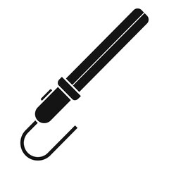 Hair flat iron icon. Simple illustration of hair flat iron vector icon for web design isolated on white background