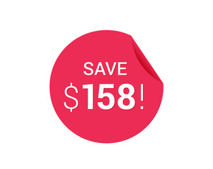 Save $158 dollars, $158 us dollar save