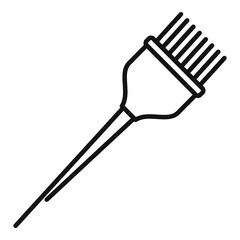Hair color brush icon. Outline hair color brush vector icon for web design isolated on white background