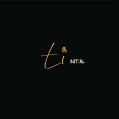 Initial TI beauty monogram and elegant logo design