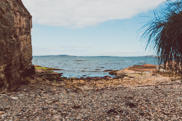 wild Tasmanian landscape during a hike to Fossil Cove