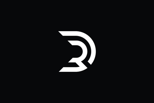 RD logo letter design on luxury background. DR logo monogram initials letter concept. RD icon logo design. DR elegant and Professional letter icon design on black background. R D DR RD