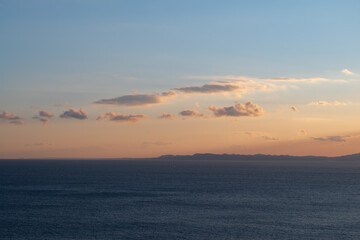 夕暮れの海