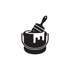 paint bucket icon symbol sign vector