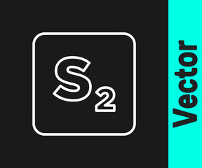 White line Bingo icon isolated on black background. Lottery tickets for american bingo game. Vector.