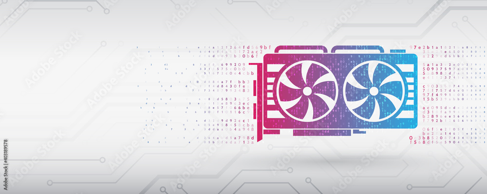 Poster futuristic digital money. web banner of digital currency. cryptocurrency mining concept. digital vec