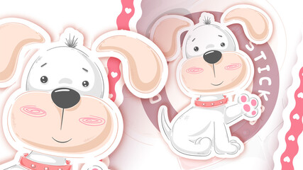 Obraz na płótnie Canvas Teddy dog - idea fot your sticker