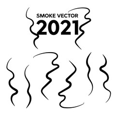 Smoke and steam smell lines.  Hand drawn doodle smoke, clouds and fog