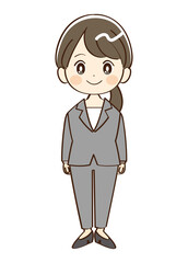 Fototapeta premium 女性、スーツ、笑顔