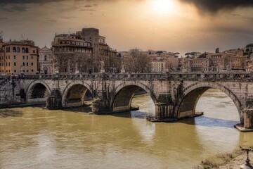 Fototapeta premium Bridge in Rome, Italy