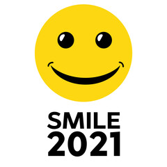 Smile icon template design. Smiling emoticon vector logo