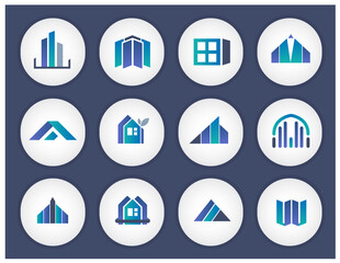 Real Estate Logo symbol | Home Property Logo | Residence Building Logo | Builder property icon