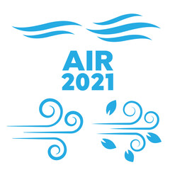 Wind icons nature. Air icons vector set