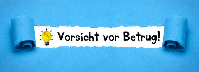 Vorsicht vor Betrug!