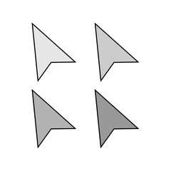 Mouse pointers, arrow hand. Vector