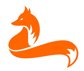 Obraz premium A symbol of a stylized red fox.