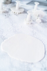 Fondant snowflake shapes