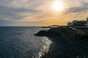 Zachód słońca wyspa wulkaniczna © robertpstryka