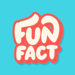  Fun fact. Vector lettering banner. 