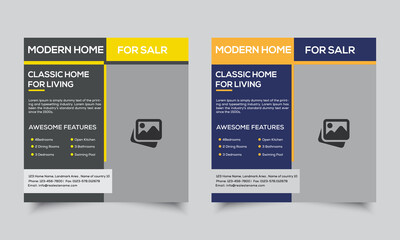 modern real estate social media post design template