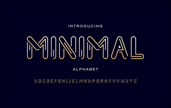 Line alphabet fonts. Typography for a design, poster, banner, etc. Vector element or template A to Z