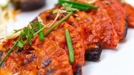 grilled meat with vegetables