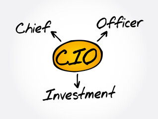 CIO - Chief Investment Officer acronym, business concept