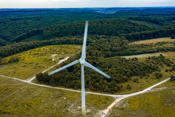 Windmills before a thunderstorm