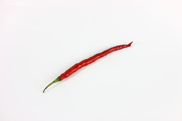 red hot chili pepper in white background