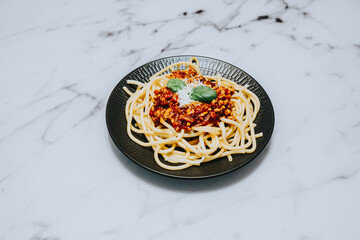 Spaghetti Bolognese menu shots