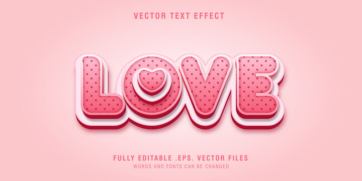 Love text style effect editable