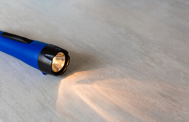 flashlight on the table