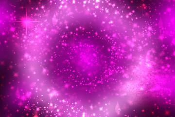 Abstract scene in universe. Abstract gradient dark violet to light pink purple space cosmos universe background with white stars and planets. Space for your design. Concept astrology an science.
