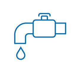 Water tab icon in trendy flat style isolated on white background. Symbol for your web site design, logo, app, UI. Vector illustration, EPS