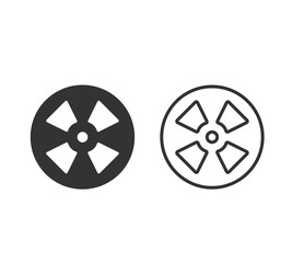 car wheel vector icon set isolated.