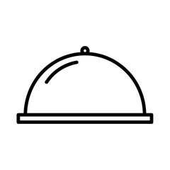 Restaurant delivery icon. Pictogram for web site. Outline stroke simple icon. Food delivery illustration.