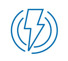 electricity power symbol or icon vector design template, high voltage electric shock danger sign illustration