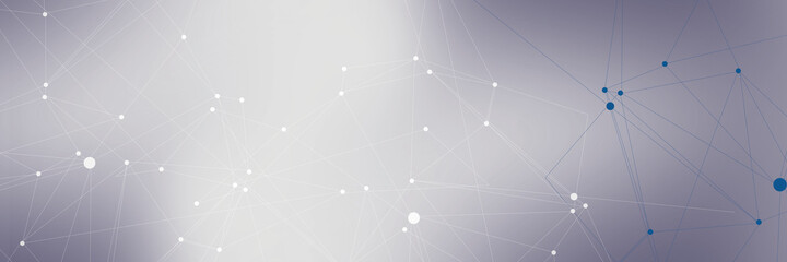 Abstract polygonal with connecting dots and lines.