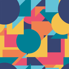 Obraz premium Seamless background from colorful geometric shapes