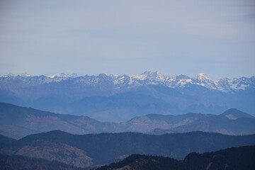mountains and clouds