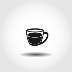 cup of coffee isolated vector icon. drink design element