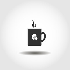cup of coffee isolated vector icon. drink design element