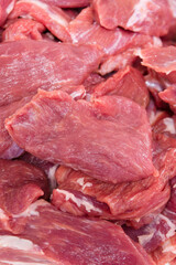 Raw lamb shoulder fillets