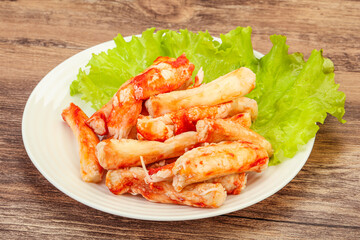 Natural luxury crab meat fillet